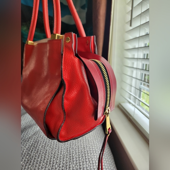 CHLOE Calfskin Dree Shoulder Bag Red - Picture 5 of 13